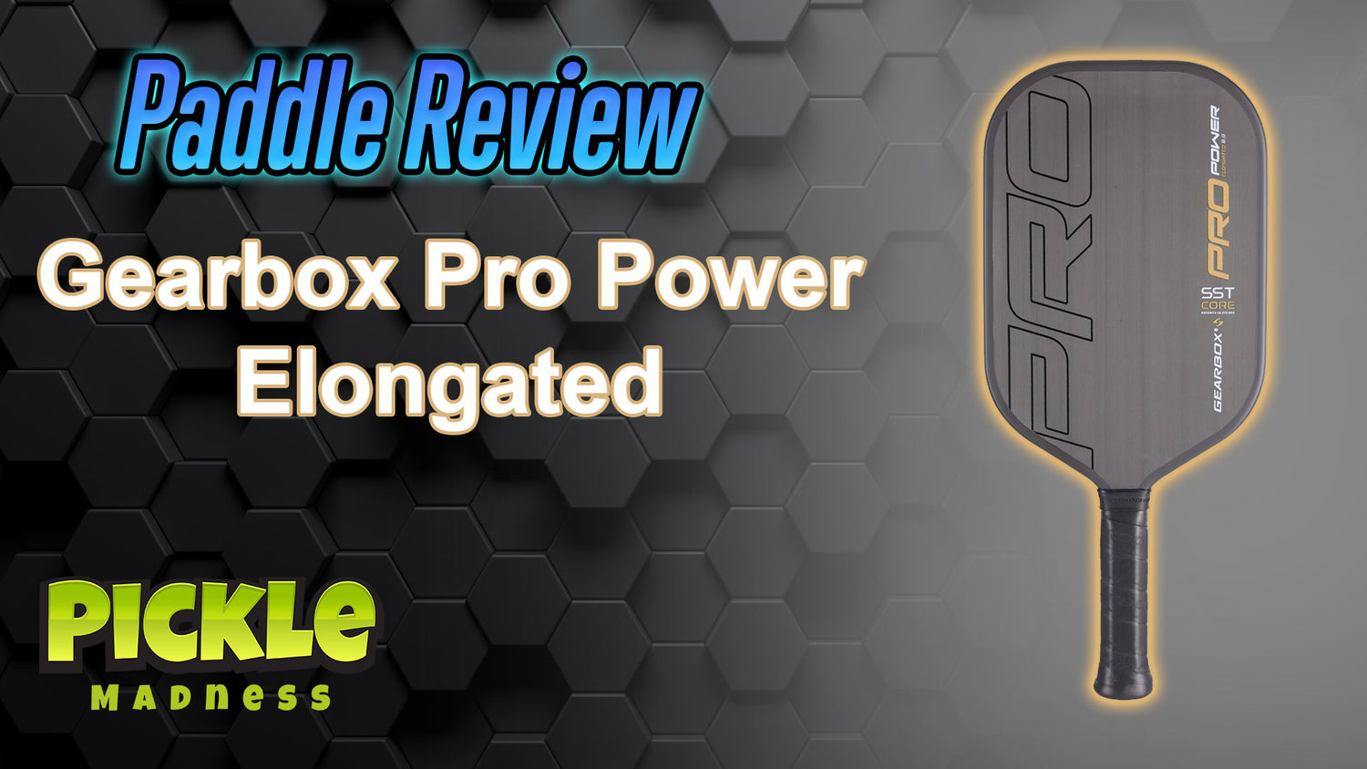 Gearbox Pro Power Elongated Paddle- Pickle Madness
