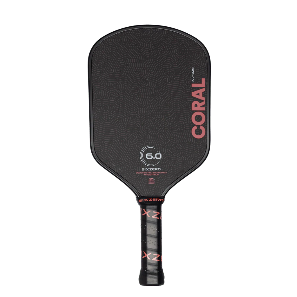 6.0 Six Zero Pickleball Paddle Coral 16mm Hybrid
